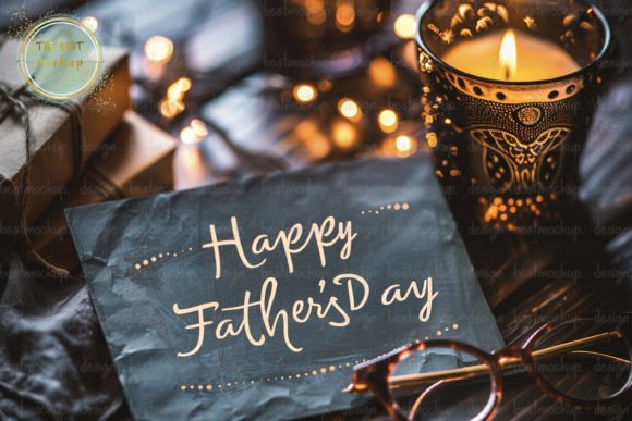 Download Father's Day Black Paper Mockup - Paper mockup Collection