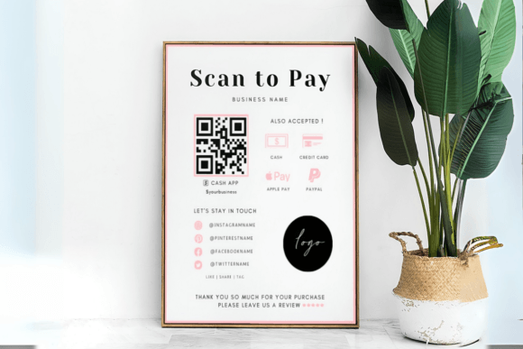 Download Canva Business Scan to Pay Sign Template - Canva business Collection
