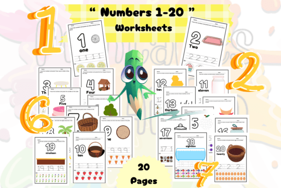 Download Number 1 - 20 Worksheets. - Premium Resources
