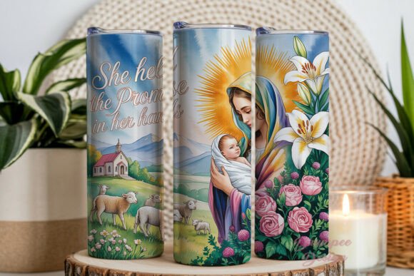 Download Divine Mother Child Watercolor Tumbler - Divine mother Collection