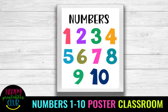 Download Numbers 1-10 Classroom Poster Wall Art - Premium Resources