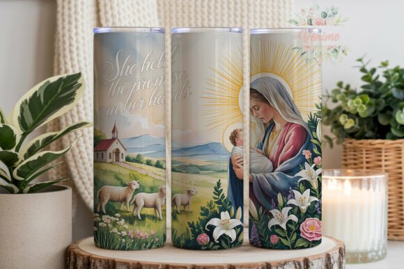 Download Divine Mother Child Watercolor Tumbler - Divine mother Collection