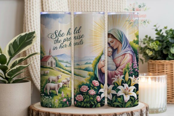 Download Divine Mother Child Watercolor Tumbler - Divine mother Collection