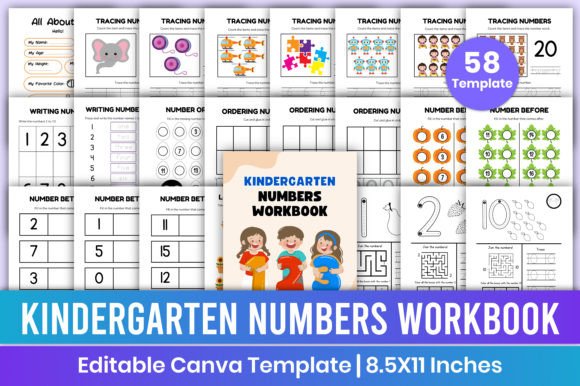 Download Kindergarten Numbers Workbook for Kids - Kindergarten numbers Collection