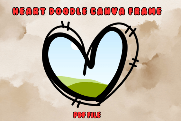 Download Heart Doodle Canva Frame PDF File - Doodle canva frame Collection