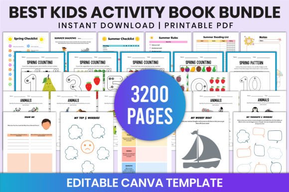 Download Best Kids Activity Book Bundle for Canva - Premium Bundle